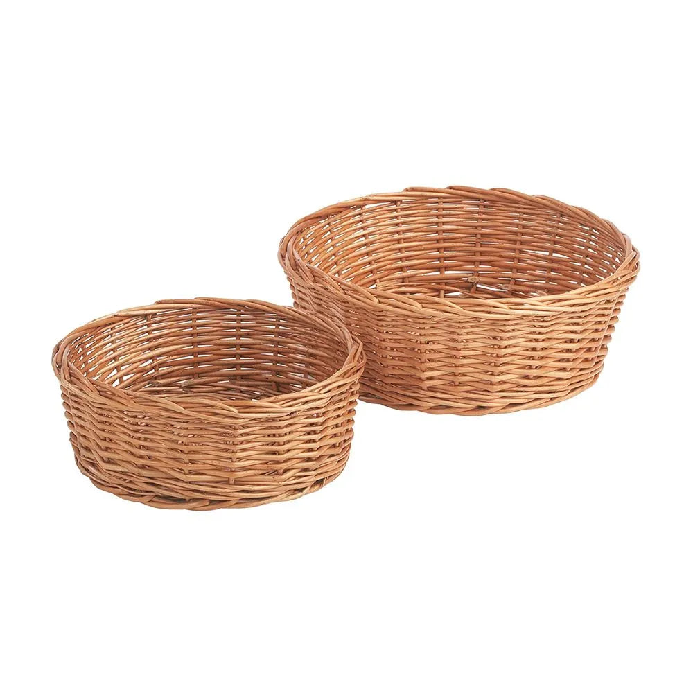 Large Round Buff Bread Basket