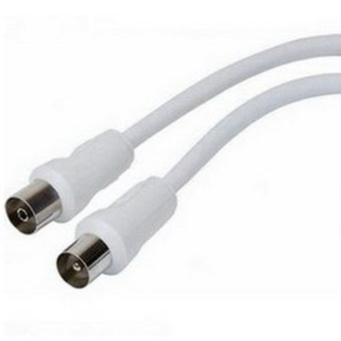 Coaxial 4 mtr male/female white