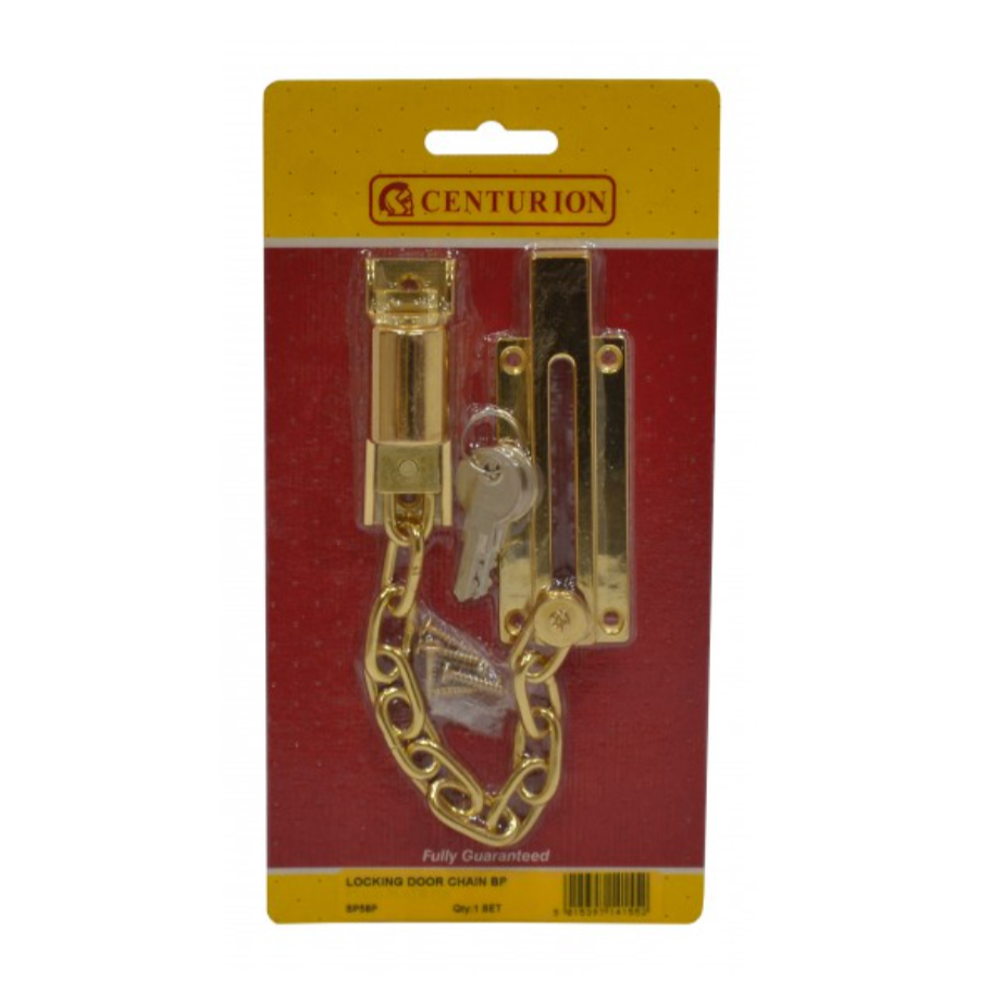 115mm Polished Brass Locking Door Chain