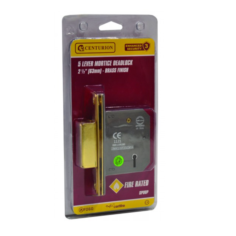 63mm (2 1/2") EB 5 Lever Mortice Deadlock