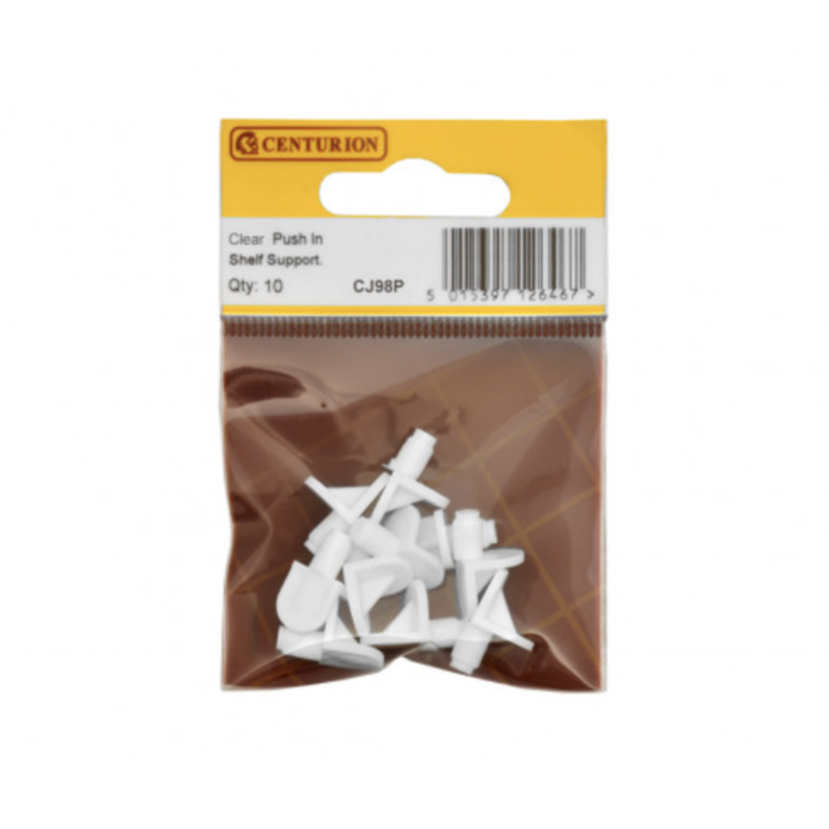 Clear Push In Shelf Supports