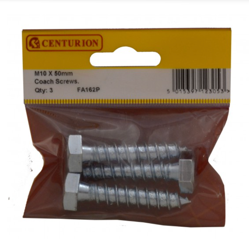 Coach Screws M10 x 50mm