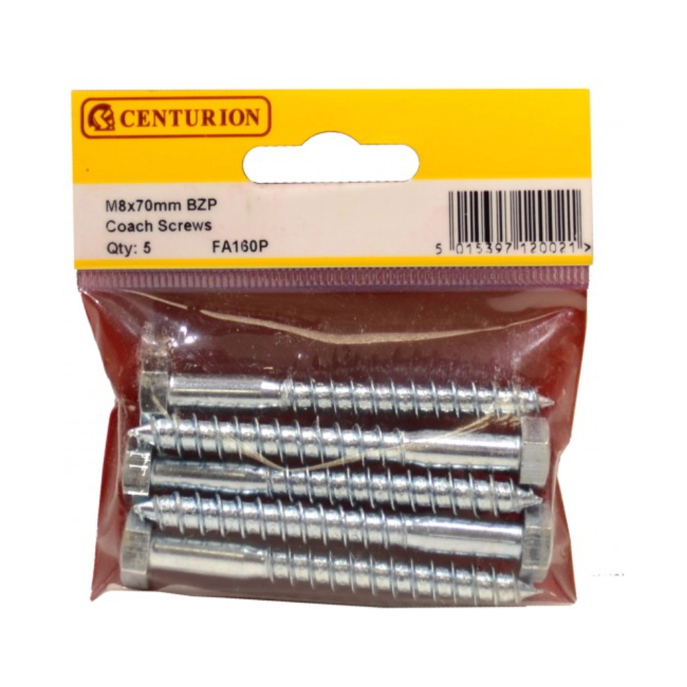 Coach Screws M8 x 70mm