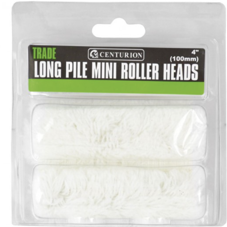 Long Pile Mini Roller Heads Pk2 100mm