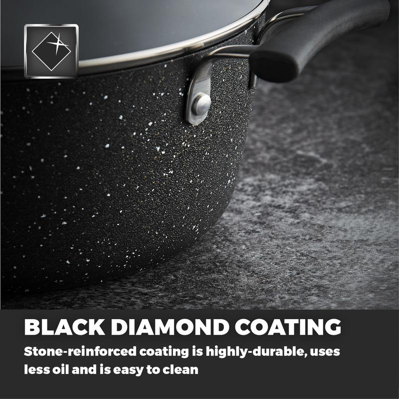 Precision 24cm Non-Stick Stock Pot Black