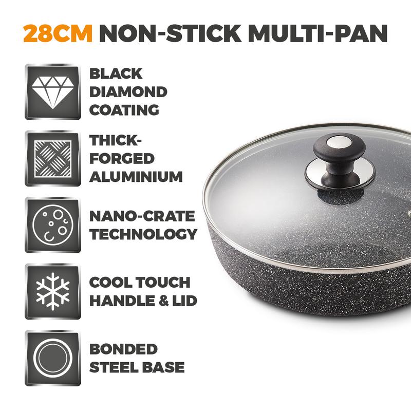 Precision 28cm Non-Stick Multi-Pan Black