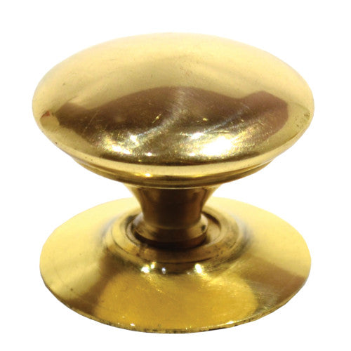 Victorian Cupboard Knobs, Polished Brass, 32mm Dia.