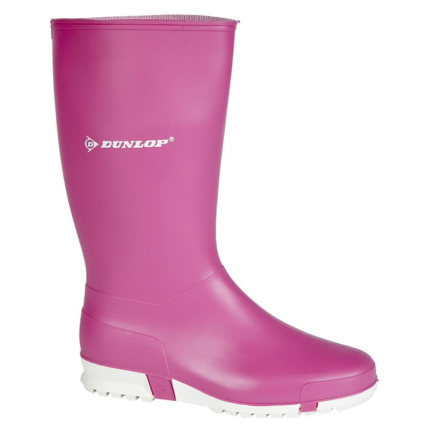 Dunlop Pink PVC Wellington Boot Size 4-8