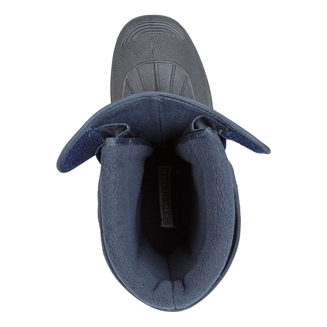 Navy Blue Imitation Suede/PVC Yard Boot