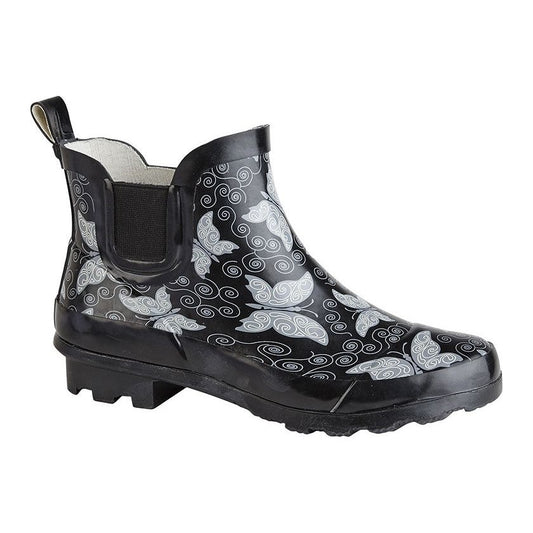 Ladies Gusset Ankle Wellington Butterfly