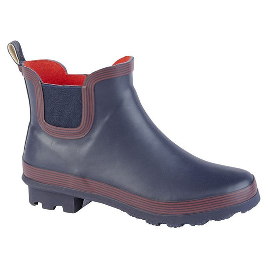 Chelsea Style Adult Ankle Boot Navy/Red