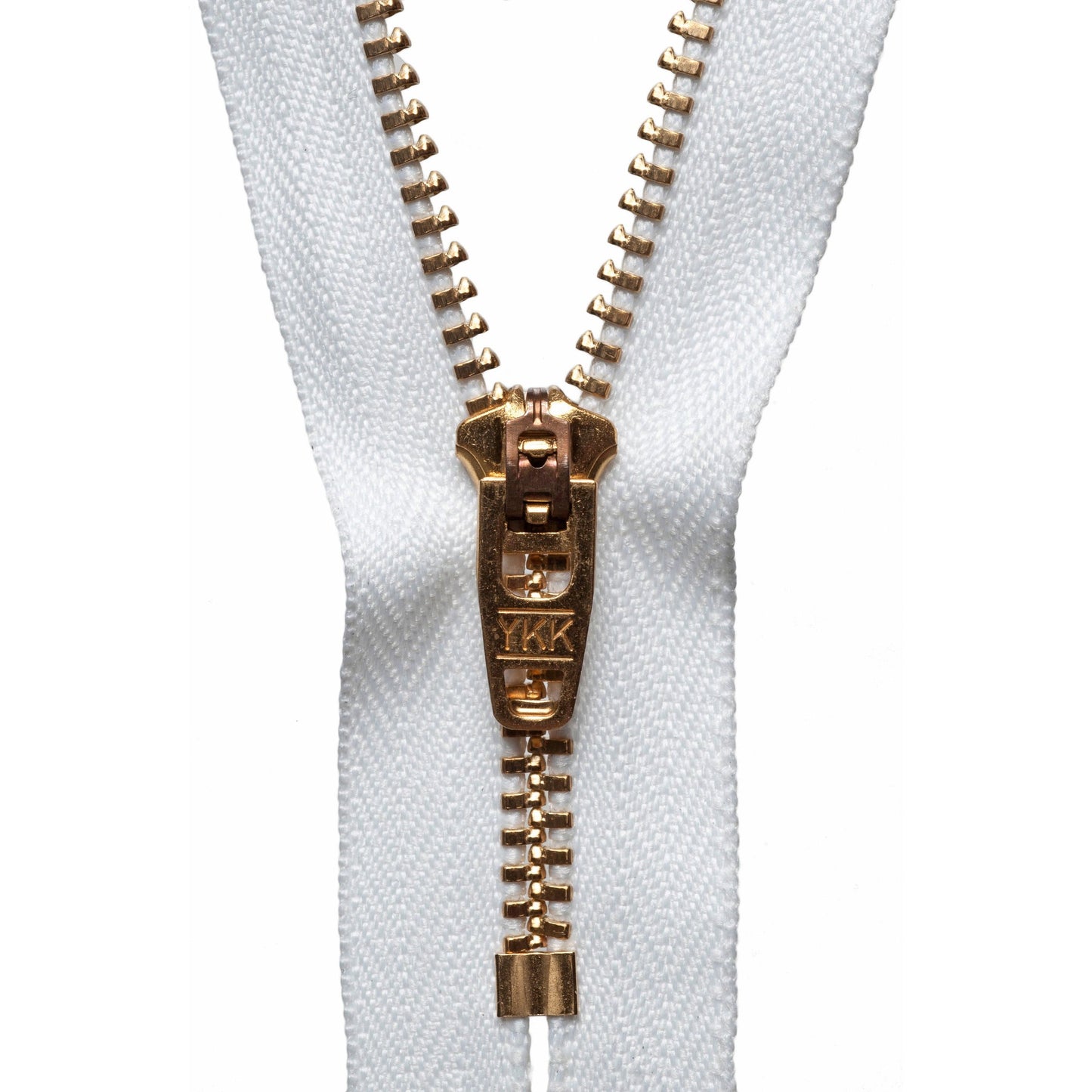 Brass Jeans Zip: 13cm: White