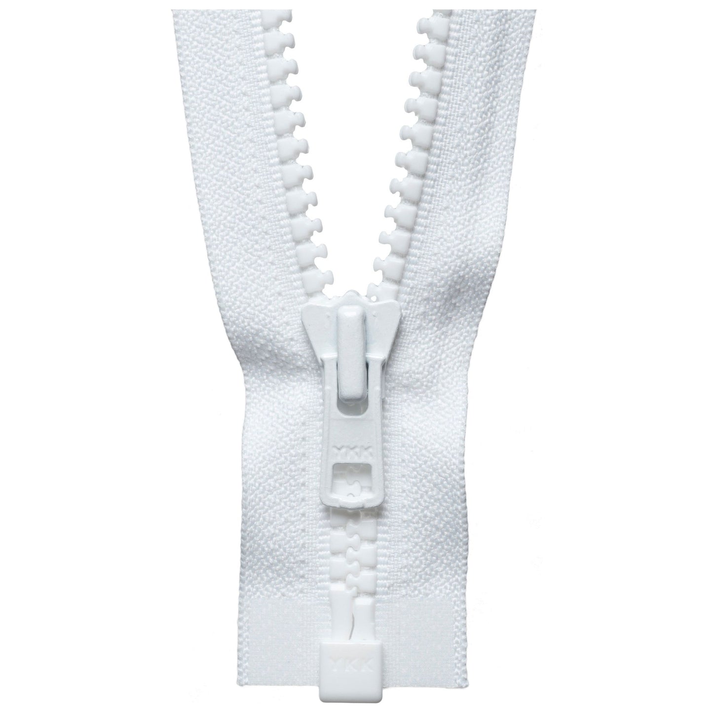 Vislon Heavyweight Open End Zip: 71cm: White