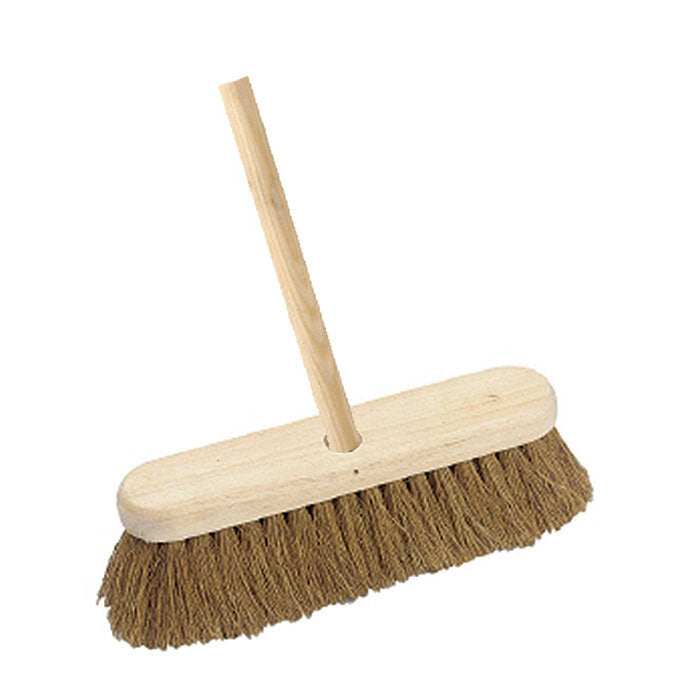 12" Contract Broom with Handle Soft Coco