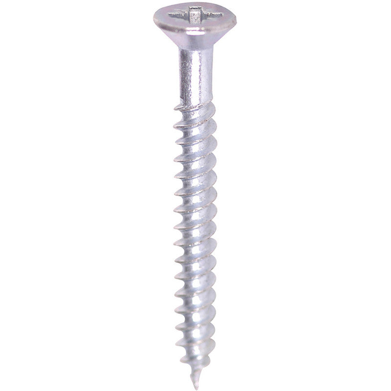 1" x 4 ZP Cross Recessed Hardened Twin Thread Woodscrews with Countersunk Head
