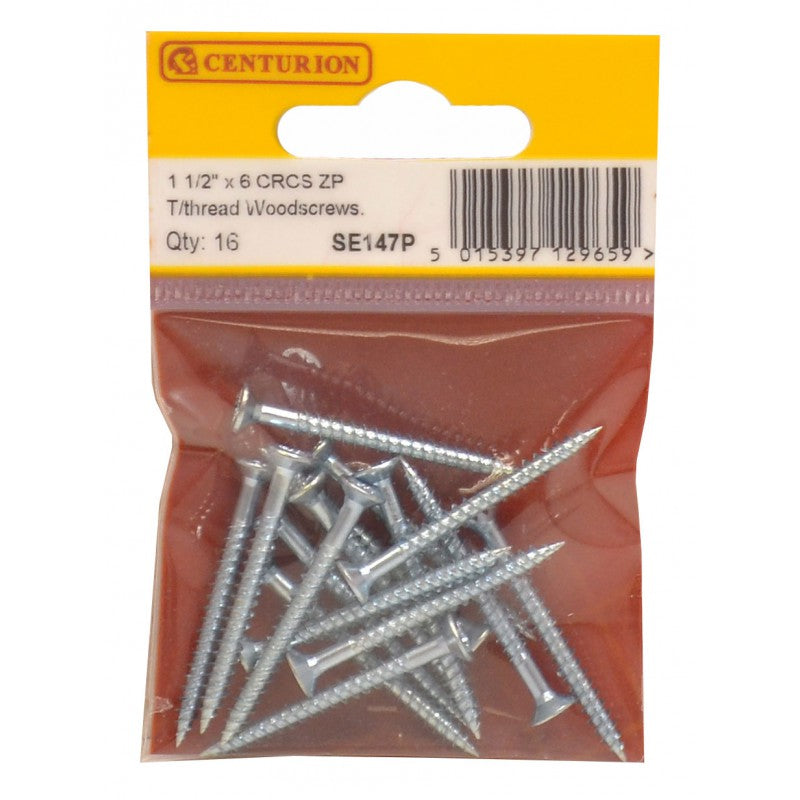 Woodscrews 1 1/2” x 6 Pozi