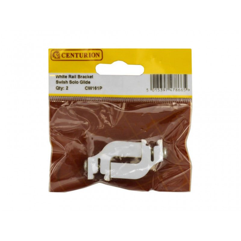 White Rail Bracket Swish Solo Glide Pk2