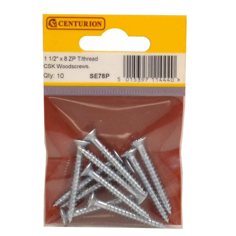 Woodscrews 1 1/2” x 8 ZP