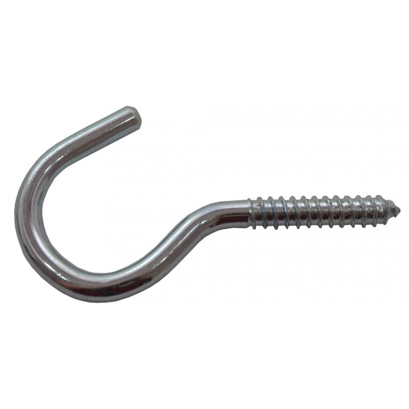Steel Screw Hooks 100mm x 18mm pk2