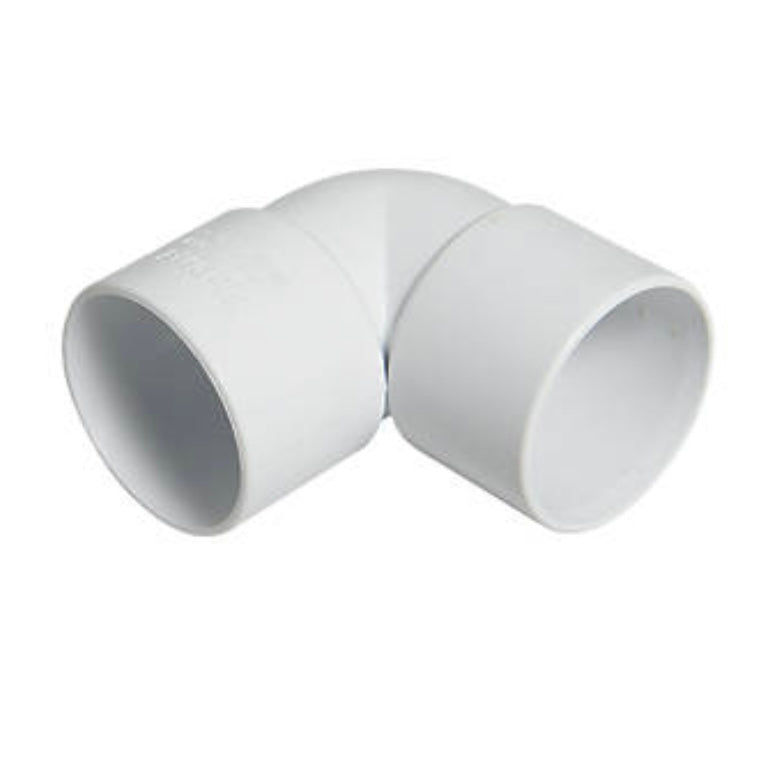 ABS Solvent 90' Conv Bend 40mm White