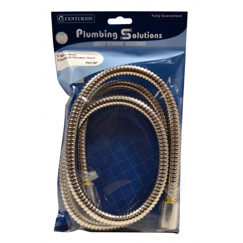 Shower Hose Chrome Plated Flexible 1/2” x 1.5m