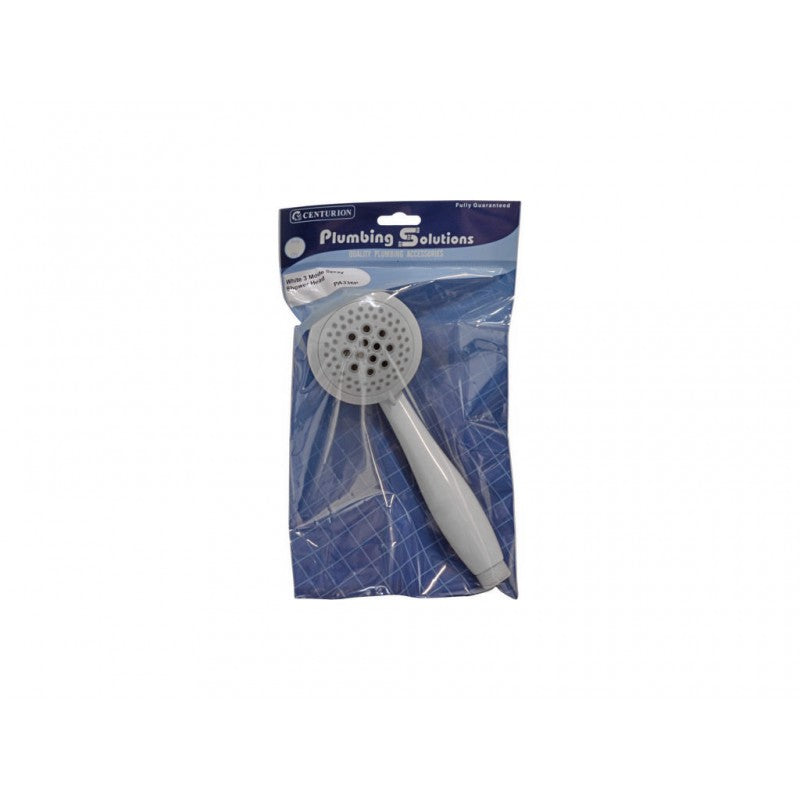 Shower Head - White - 3 Mode Spray