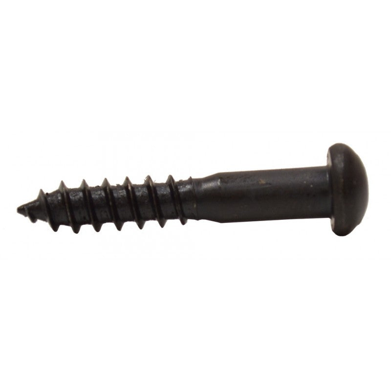 Slotted Round Head Black Japanned 1” x 8