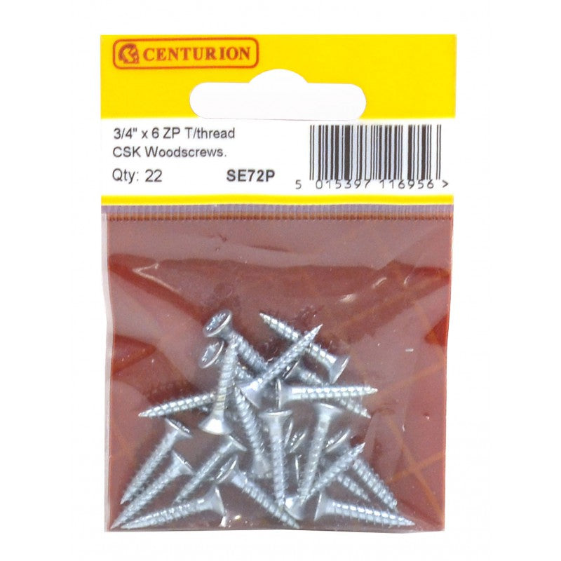 Woodscrews 3/4” x 6