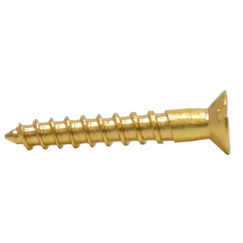 Woodscrews 3/4” x 4 Slotted Brass