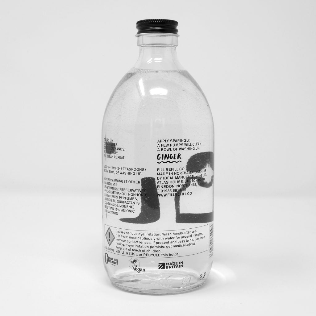 Wash Up Liquid - Ginger 500ml