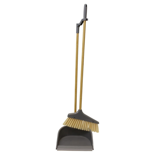 Bamboo Tall Dustpan and Brush Set