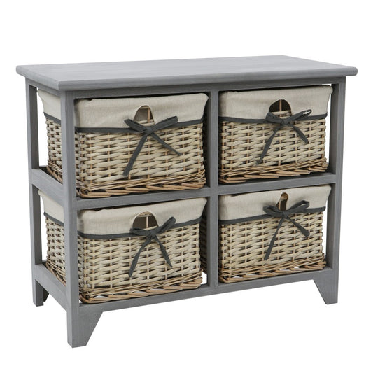 Sherborne 4 Drawer Willow Wide Storage Unit