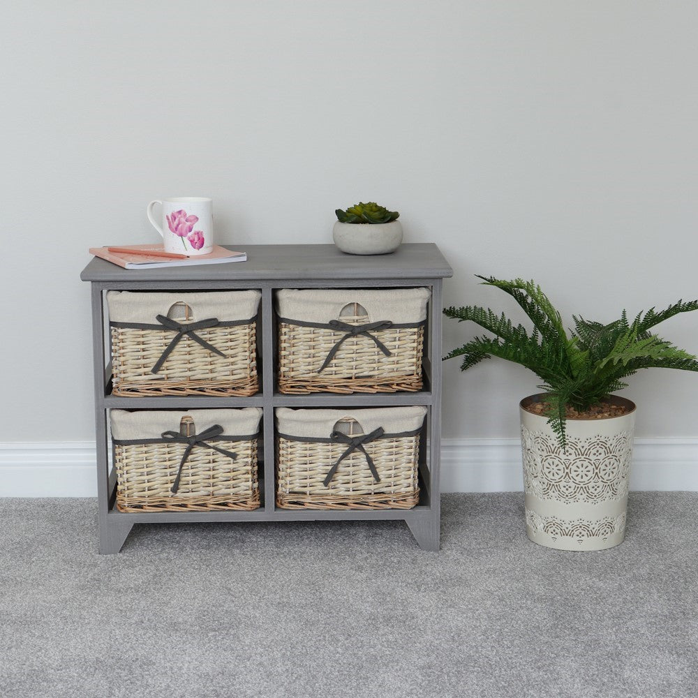 Sherborne 4 Drawer Willow Wide Storage Unit