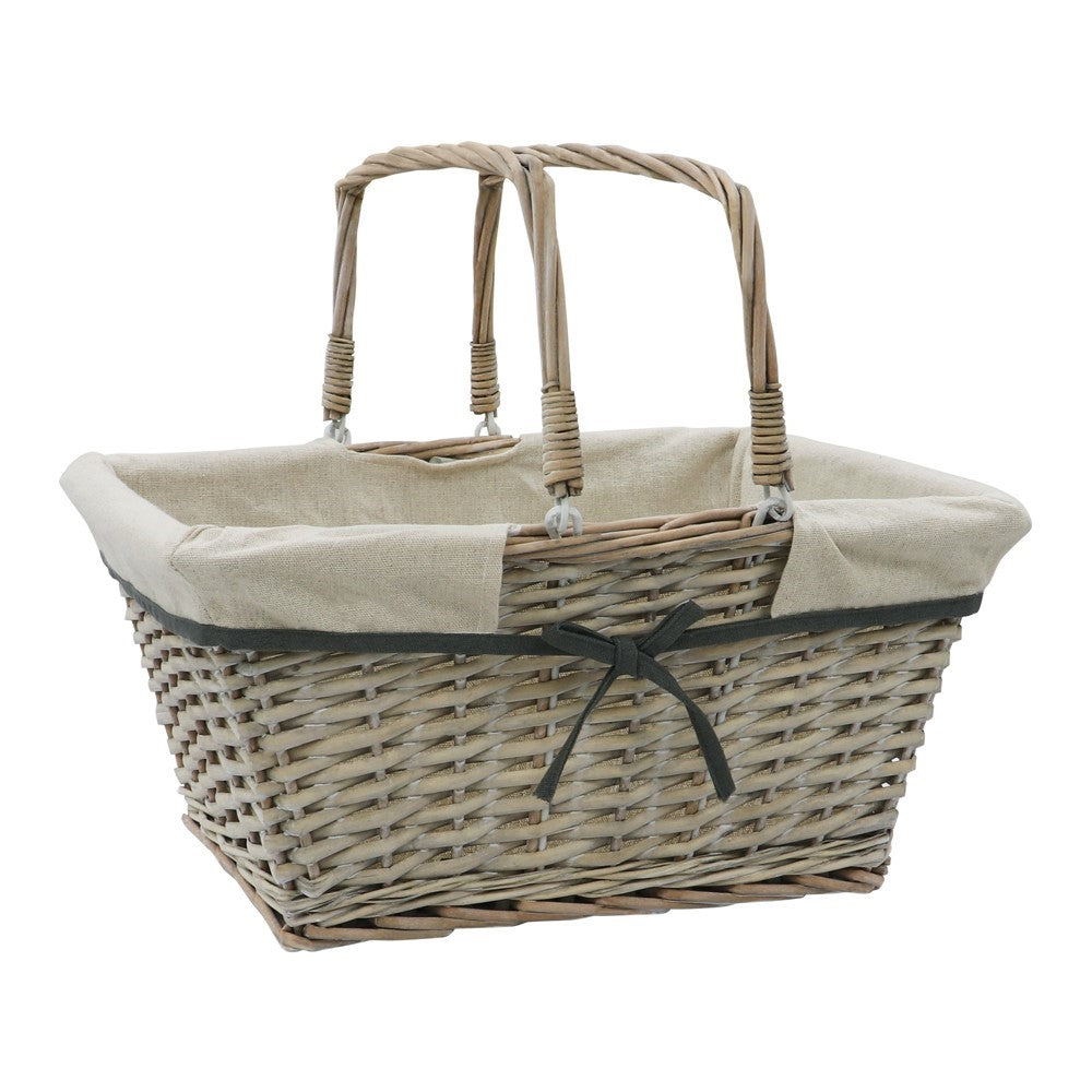 Arianna Rectangular Willow Shopping Basket