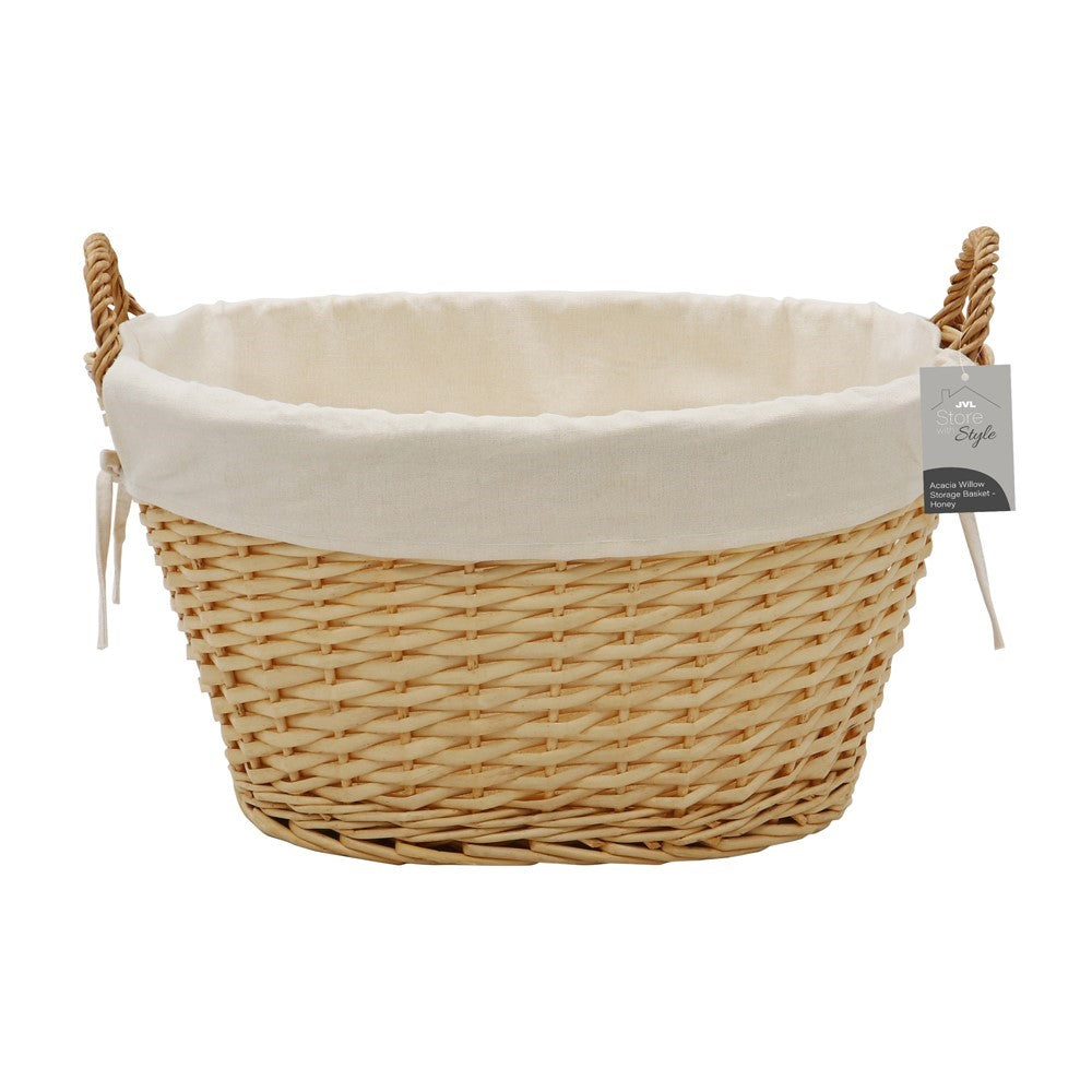 Acacia Oval Willow Storage Basket