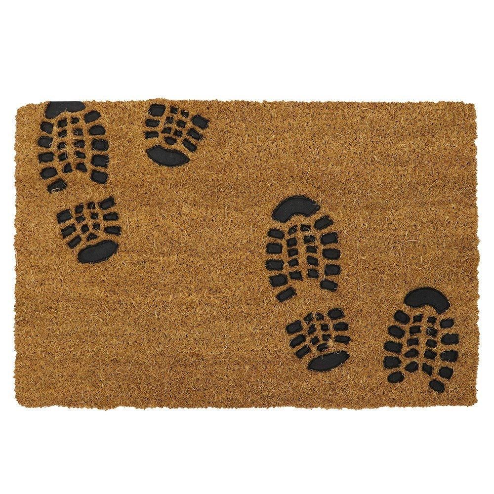 Embossed Rubber Coir - Footprints 40x60cm approx.