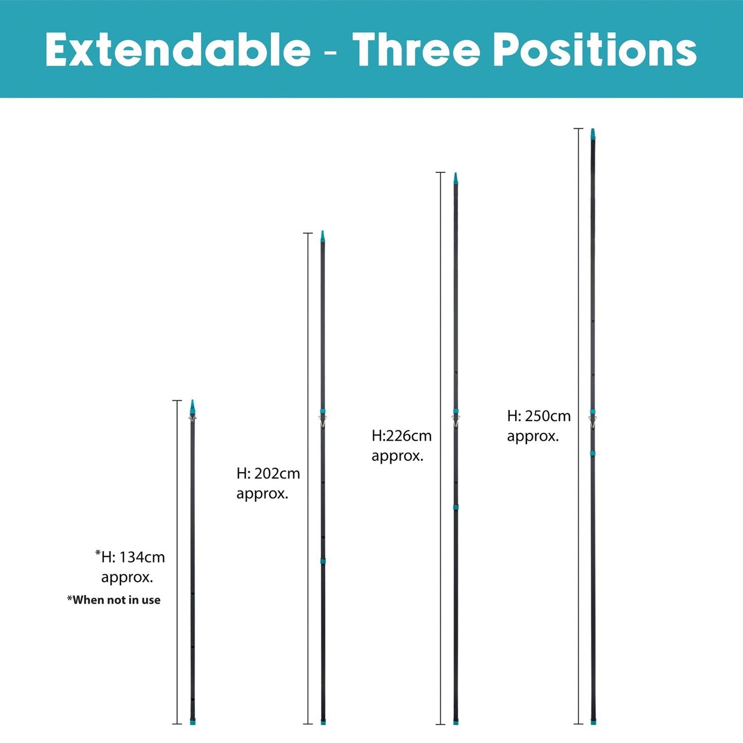 2.5M Heavy Duty Clothes Line Prop