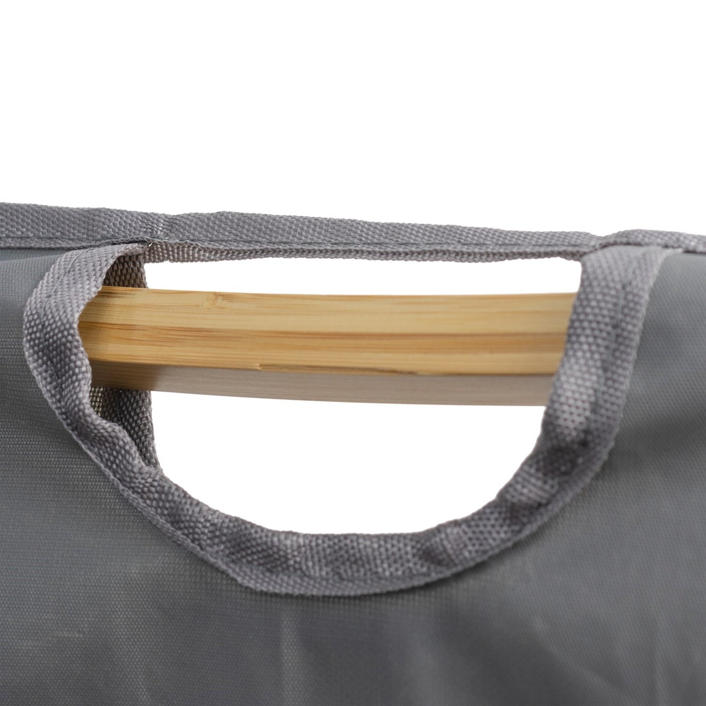 Bambanio Foldable Bamboo Laundry Storage Hamper, 100L - Grey