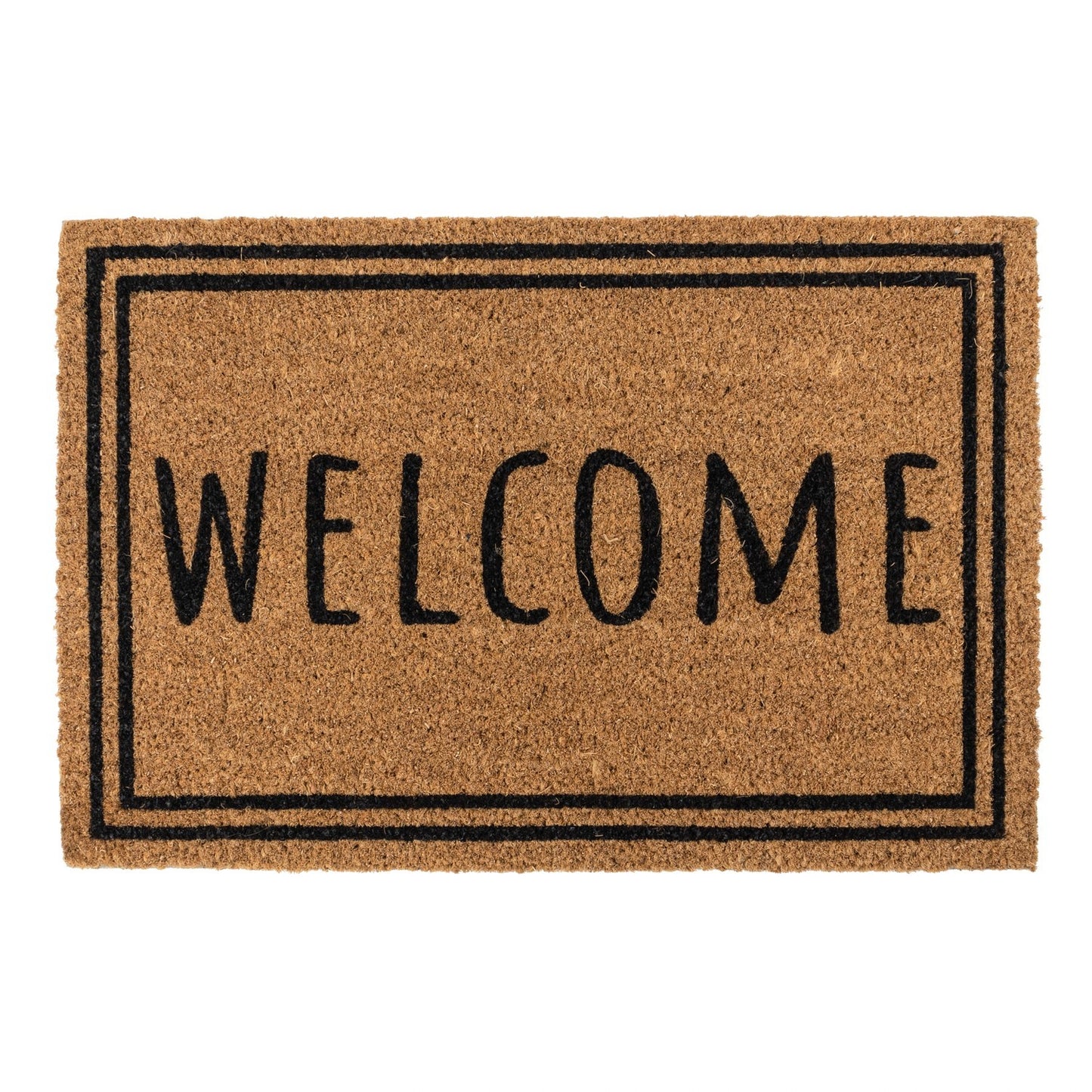 Eco-Friendly Latex Backed Coir Doormat, 40x60cm - Welcome Border