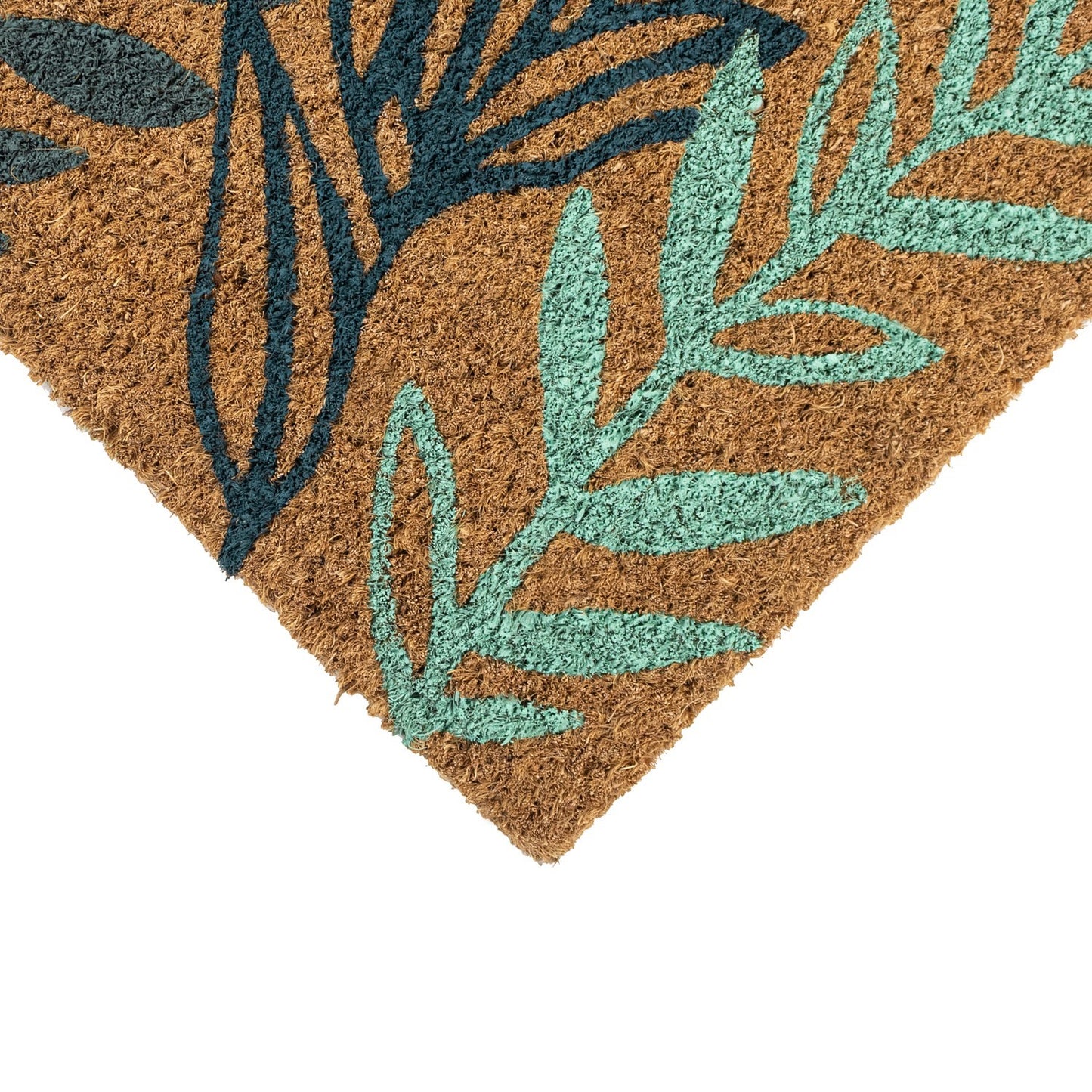 Eco-Friendly Latex Backed Coir Doormat, 40x60cm - Welcome Leaves