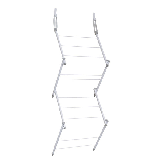 Over Door Concertina Drying Airer - 4.5M, White