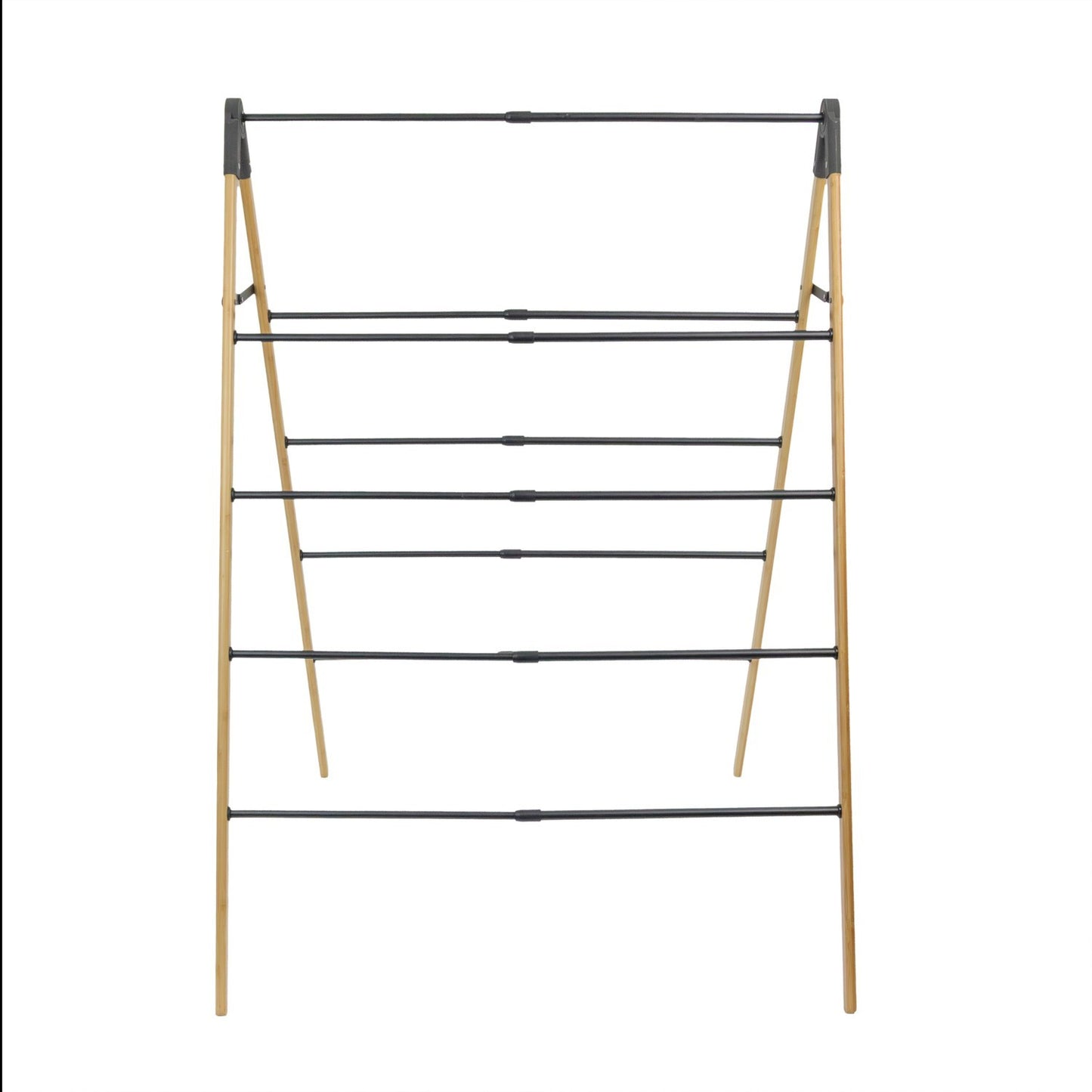 Bamboo Extendable 4 Tier Clothes Ladder, Brown
