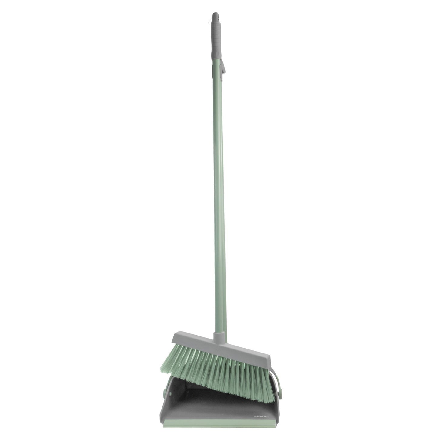 Long Handle Lobby Dust Pan And Brush Set - Grey