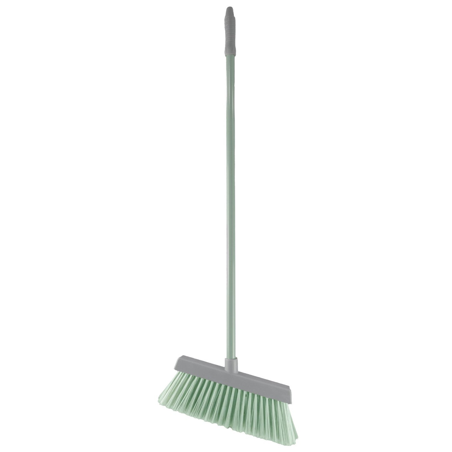 Long Handle Lobby Dust Pan And Brush Set - Grey