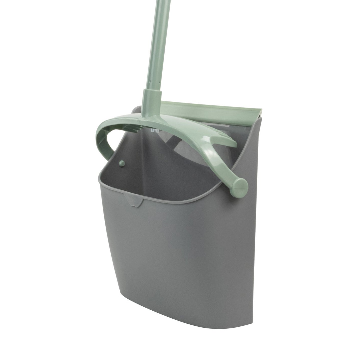 Long Handle Lobby Dust Pan And Brush Set - Grey