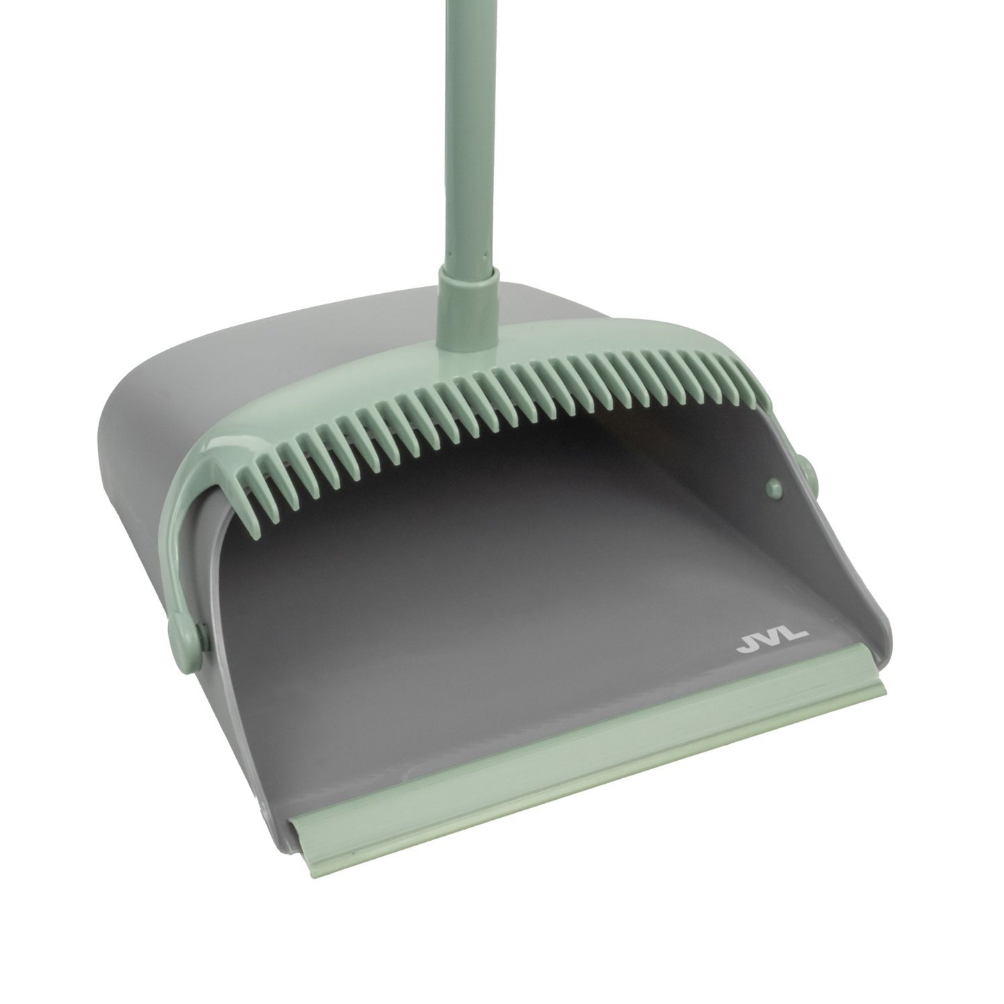 Long Handle Lobby Dust Pan And Brush Set - Grey