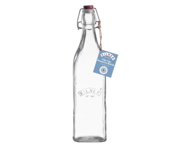 Clip Top Square Bottle 1 Litre