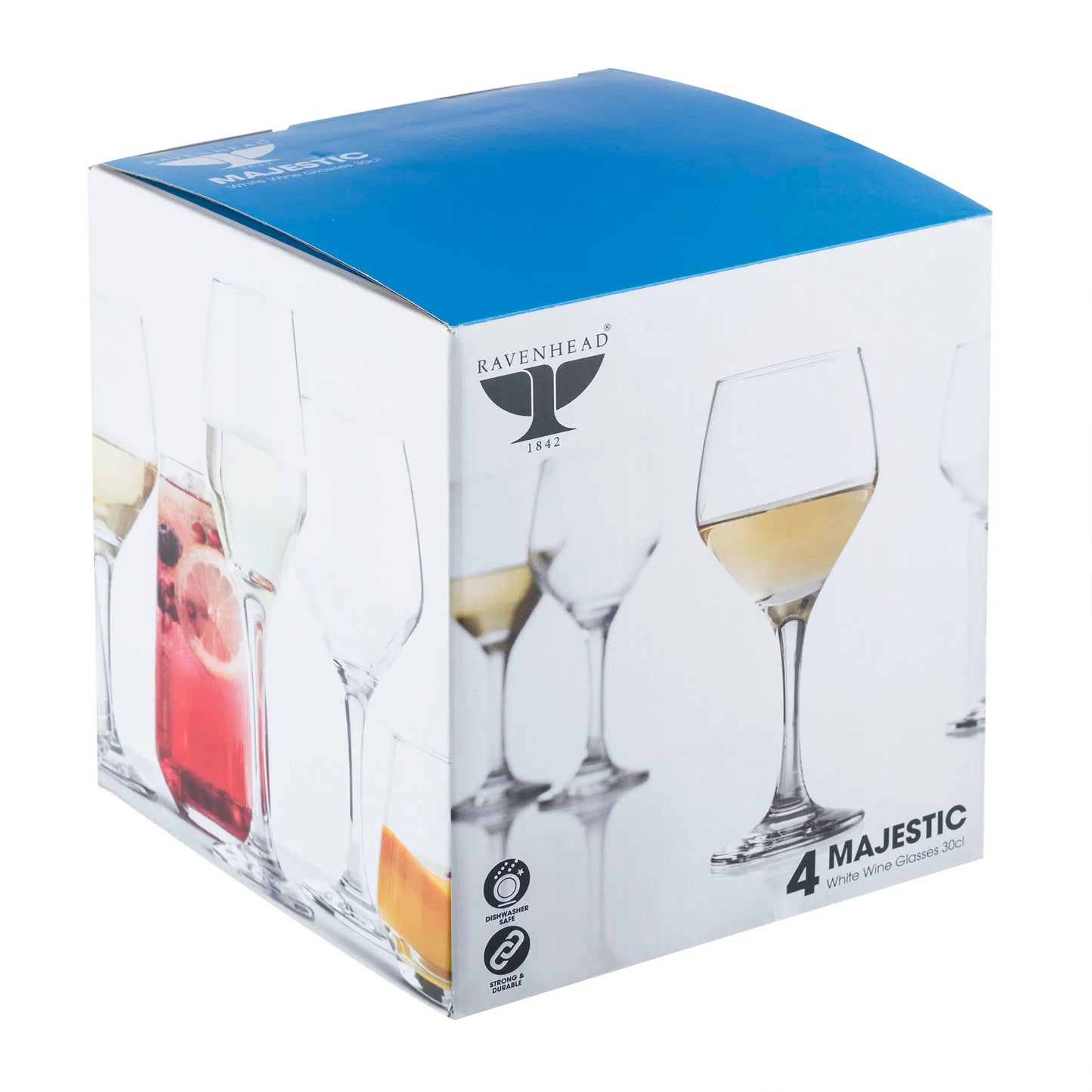 Majestic Set Of 4 White Wine Glasses 30cl Rental