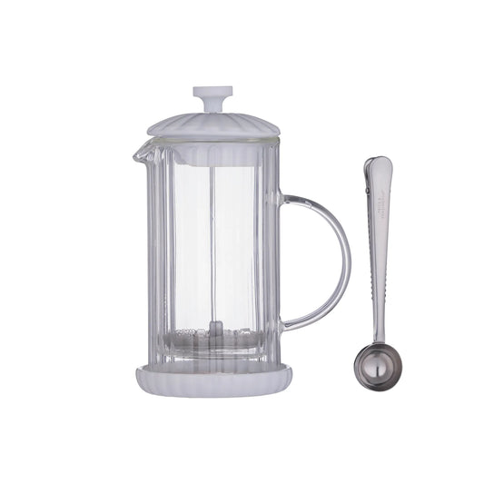 Luxe Cafetiere/French Press White 350ml