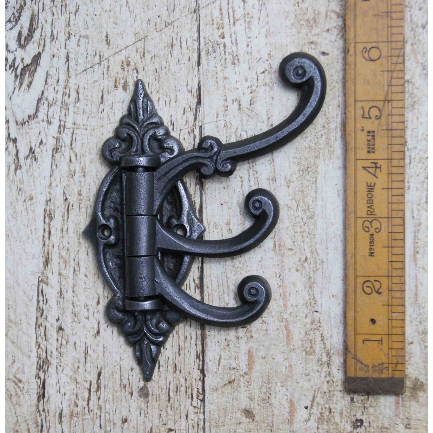 Swivel Hook Triple ALEXANDRA Cast Antique Iron 150mm